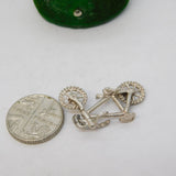 Sterling Silver Bicycle Charm Pendant Vintage c1970