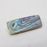 Australian Sterling Silver Abalone Shell Set Brooch Pin Antique c1930 Art Deco