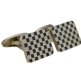 Georg Jensen Sterling Silver Check Pattern Gents Cufflinks Vintage London
