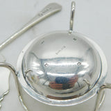 Sterling Silver Rose Form Tea Strainer & Drip Stand Vintage 1953 Sheffield