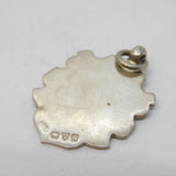 Sterling Silver Watch Chain Fob Medal Antique 1939 Chester Art Deco