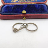 Sterling Silver Wedding & Engagement Ring Charm Pendant Vintage c1970