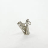Sterling Silver Concert Harp Charm Pendant Vintage c1970