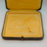 Victorian Large Leather Bound Square Jewellery Box Antique c1900