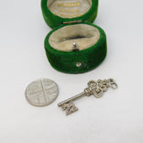Sterling Silver 21st Birthday Key Charm Pendant Vintage c1970