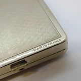 Mid-Century French Silver Plated Morpho Butterfly Wing Makeup Compact Vintage