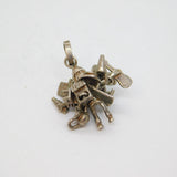Sterling Silver Chinese 'Junk Man' Charm Or Pendant Vintage c1970s