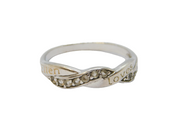 Sterling Silver Spinel Set Engraved "Ellen Loves" Band Ring Vintage c1970 Size S