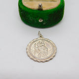 Sterling Silver St Christopher Travel Charm Pendant Vintage c1970