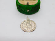 Sterling Silver St Christopher Travel Charm Pendant Vintage c1970