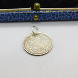 Sterling Silver Threepence Coin Edward VII Charm Pendant Vintage 1902