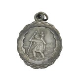 Sterling Silver St Christopher Charm Pendant Vintage c1970