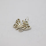 Sterling Silver Butterfly Charm Pendant Vintage c1970