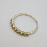 Sterling Silver 8 Spinel Set Half Eternity Band Ring Vintage c1970 Size V