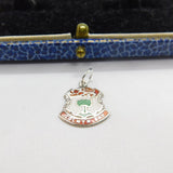 Sterling Silver and Enamel Travel Shield 'Colwyn Bay' Wales Charm Vintage c1970