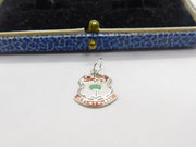 Sterling Silver and Enamel Travel Shield 'Colwyn Bay' Wales Charm Vintage c1970