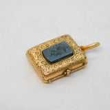 19th Century 9ct Gold & Carved Hematite Centurion Locket Antique c1840s