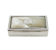 George III Sterling Silver & Mother of Pearl Snuff Box Antique 1825 Birmingham
