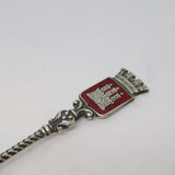German .800 Silver & Enamel Hamburg Terminal Teaspoon Antique c1920