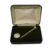 Boxed Sterling Silver Golf Tee Pencil & Putting Marker Vintage 1990 Birmingham