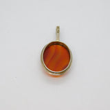 Dutch .835 Silver Jansen, Post & Cocx Red Agate Oval Pendant Antique c1930s