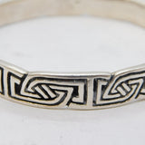 Simon Griffin Sterling Silver Celtic Pattern Bangle Bracelet Vintage London