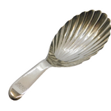 George III Sterling Silver Shell Bowl Tea Caddy Spoon Antique 1811 London
