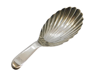 George III Sterling Silver Shell Bowl Tea Caddy Spoon Antique 1811 London