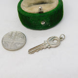 Sterling Silver Key Charm Pendant Vintage c1970