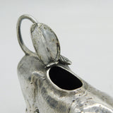 19th Century Dutch Sterling Silver Cow Creamer Jug Antique c1890s