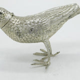 20th Century Dutch .833 Silver Novelty Sparrow Bird Box Antique c1910s