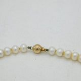 9ct Rose Gold & Cultured Pearl Necklace Vintage c1970 42cm Length