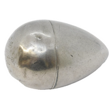 George III Sterling Silver Crested Egg Form Piercing Box Antique c1790