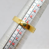 Gold On Sterling Silver "DAD" Patterned Signet Band Ring Vintage c1970 Size T