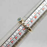 Sterling Silver Rennie Macintosh Style Blue Topaz Ring Vintage c1970 Size O 1/2