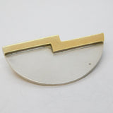 Sterling Silver & 18ct Gold Modernist Abstract Brooch Pin Vintage 1990 London