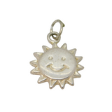 Sterling Silver Smiling Sunshine Charm Pendant Vintage c1970