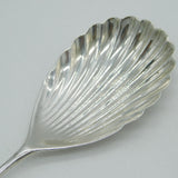 Victorian Sterling Silver Shell Bowl Tea Caddy Spoon Antique 1894 London