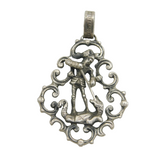 19th Century Austro-Hungarian George Slaying the Dragon Pendant Antique