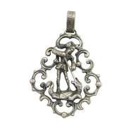 19th Century Austro-Hungarian George Slaying the Dragon Pendant Antique