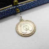 Sterling Silver Lady in Profile Possibly Virgo Charm Pendant Vintage c1970