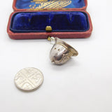 Sterling Silver British Police Hat Charm Pendant Vintage c1970