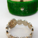 Studio Jewellery Sterling Silver Ciruclar Panel Dress Ring Vintage c1970