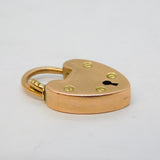 Edwardian 9ct Gold Heart Lock Pendant or Bracelet Clasp Antique 1908 Chester