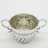 Victorian Sterling Silver Swirl Pattern Porringer Cup Antique 1898 London