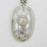 19th Century Large Dutch Sterling Silver Marriage Spoon Antique c1860s