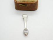 Sterling Silver and Quartz Drop Charm Pendant Vintage c1970