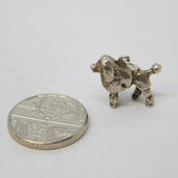 Sterling Silver Poodle Dog Charm Pendant Vintage c1970
