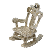 Sterling Silver Rocking Chair Charm Pendant Vintage c1970