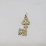 Sterling Silver "21" Key Charm Pendant Vintage c1970